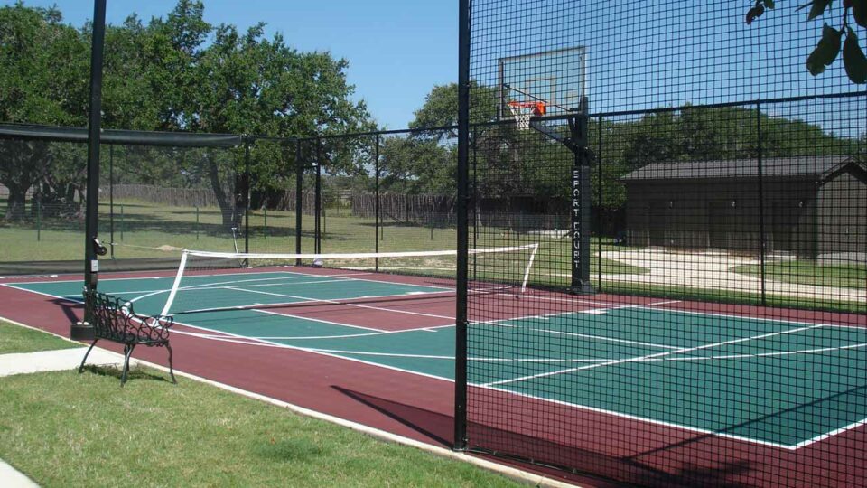 Sport Court Half Court Basketball With Short Court Tennis