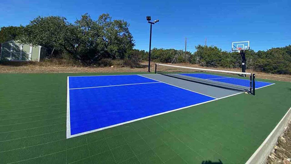 Sport Court Pickleball 30 X 65 At Davis Residence