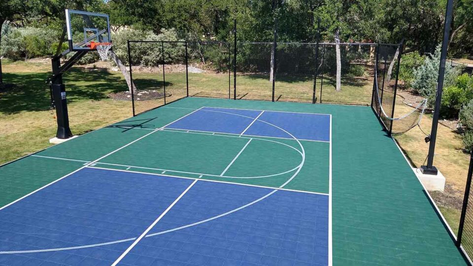 Sport Court Pickleball Court With Half Court Basketball In Helotes 02