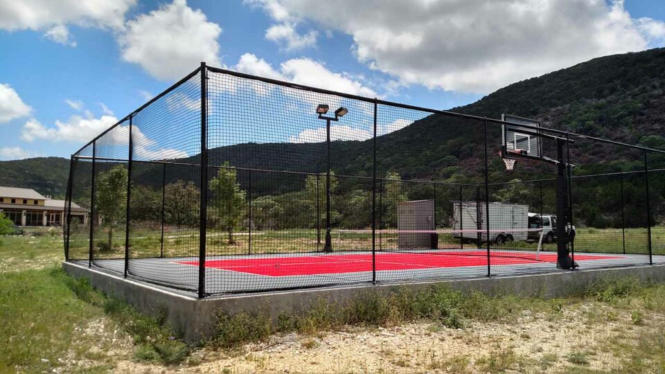 Sport Court Pickleball At Rocking D Ranch In Leakey Texas 01