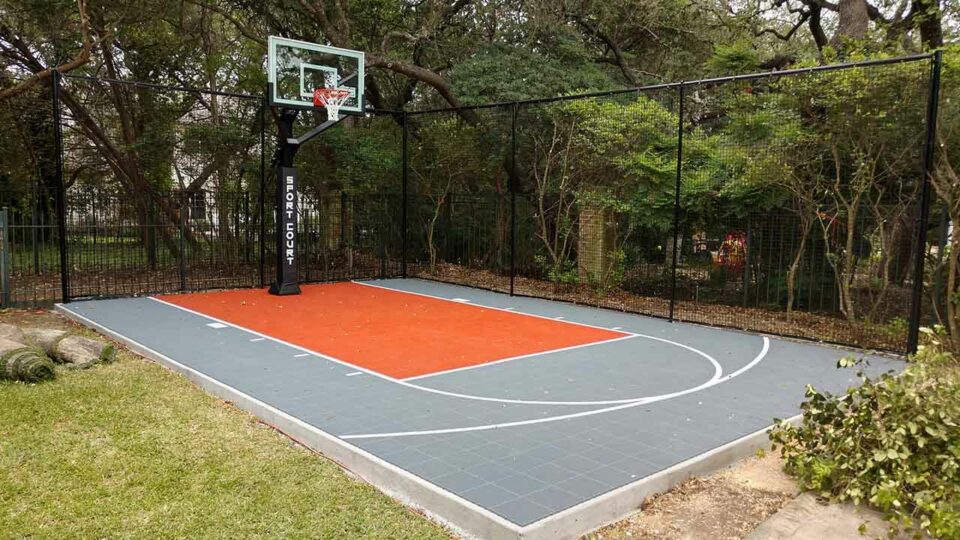 Sport Court Small Basketball Court Silver And Orange